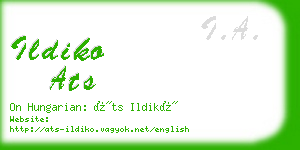 ildiko ats business card